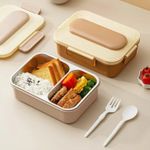 Generic Boîte à Lunch Compartimentée avec Couverts Intégrés - image 2
