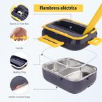 product_image_name-Generic-Lunch Box Électrique Chauffante 1.5L - Inox 304 - 3 Compartiments-8