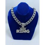 Chic Chaîne En Strass Luxueuse Bling Médaillée KING...