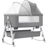 product_image_name-Generic-Lit Bébé Berceau 3 en 1 pour bébé, Portable, pliable, hauteur réglable, roues silencieuses, Shaker, couffin avec moustiquaire pour nouveau-né-1