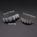 product_image_name-Generic-Ensemble de dents HipHop CZ pour Unisex Haut Bouche inférieure Or Couleur Argent Dents Bouchon Dentaire amovible-4