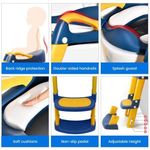 product_image_name-Generic-Toilette Pot WC Enfant Bebe: Siege Reducteur Pour Bébé - Rehausseur Chaise Réducteur Toilettes Avec Marche   Bleu -Jaune-2