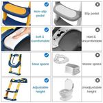 product_image_name-Generic-Toilette Pot WC Enfant Bebe: Siege Reducteur Pour Bébé - Rehausseur Chaise Réducteur Toilettes Avec Marche   Bleu -Jaune-3