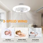 product_image_name-Generic-Ventilateur De Plafond Oscillant - 3 Vitesses Avec Télécommande - Lumières - Veilleuse Pour Chambre, Cuisine, Garage, Salle De Rangement-6