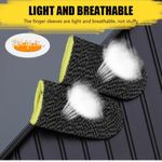 product_image_name-Generic-Paire De 2 Gants de jeux Vidéo Pour Téléphone Portable Anti-Transpirant, Manchon pour écran tactile en fibre de carbone et argent - Jaune-2