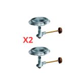 Lot de 04 Brûleurs à Gaz Universels avec Robinets de Réglage - Pièces de Rechange pour Cuisinière et Réchaud - Haute Résistance et Installation Facile - Performance de Cuisson Optimale