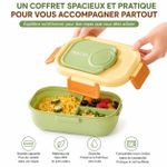 Generic Boîte à Lunch Compartimentée – 3 Compartiments avec Couvercle - image 2