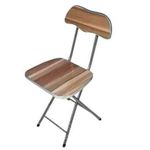 Generic Chaise Pliante en Acier et en Bois - image 2