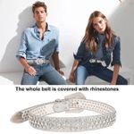 product_image_name-Generic-Ceintures En Strass Pour Homme Et Femmes, Ceinture En Cuir à Clous En Cristal De Style-2