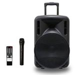 Enceinte Bluetooth Portable + 1 Micro + 1 Télécommande + 1 Chargeur - Noir