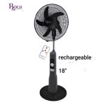 Roch Ventilateur Rechargeable  –  18" noir 