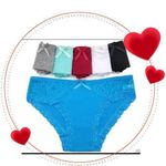 Lot De 6 CALECONS En Coton Et Dentelle