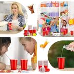 Generic Agréable Lot De 50 Gobelets Réutilisables En Plastique Rouge - image 2