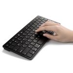 Generic Mini Clavier AZERTY  Sans Fil + Souris Optique Sans Fil - Noir - image 3