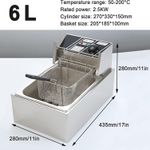 product_image_name-Boma-Friteuse électrique 6L - en acier inoxydable avec paniers et couvercle, friteuse de cuisine de comptoir pour frites, beignets, température réglable-2