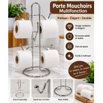 Porte Mouchoirs Multifonction – Support 4 Rouleaux – Design Élégant et Stable