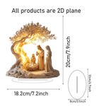 product_image_name-Generic-Décoration de bureau traditionnelle en acrylique scène de la nativité 2D acrylique plat décoration de table scène de la naissance de Jésus-2