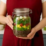 product_image_name-Generic-Bocal en verre hermétique à couvercle- Capacité de 1.5L- Clip pour la conservation des aliments- Bocal en verre transparent, bocal à épices avec joint en silicone-1