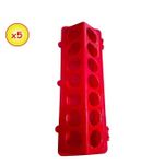 Lot 05 Mangeoire Lineaire Anti Gaspillage 30Cm - Rouge
