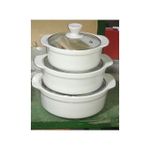 Generic Agréable Lot De 3 Soupières à Couvercle Vitré - image 4