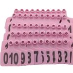 Generic Lot De 100 Boucles D'identifications De Bœufs, Moutons, Cabrics couleur rose