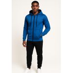 product_image_name-Fashion-Survêtement Homme – Ensemble Sweat à Capuche Bleu + Pantalon Noir – Streetwear & Sport-2