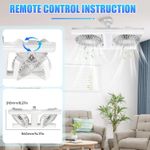 Generic Ventilateur de plafond à double tête, angle réglable, avec télécommande et éclairage LED silencieux. - image 3