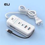 Generic chargeur rapide 66 W multipores(2USB,2type-C) avec cable type-C intégré,prise UE 5 en 1 - image 2