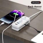 Generic chargeur rapide 66 W multipores(2USB,2type-C) avec cable type-C intégré,prise UE 5 en 1 - image 6