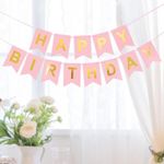 product_image_name-Generic-Bannière d'anniversaire 20×16 cm/Bannière en papier et corde de ruban (Rose & Or)-1