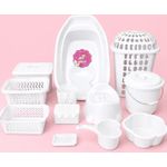 Ensemble baignoire bebe- kit bain bébé blanc