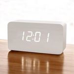 Generic Réveil Digital Minimaliste numerique en Bois Led - image 2