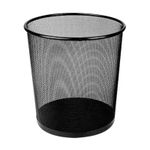 product_image_name-Generic-Poubelle ronde en maille de métal noir corbeille pour bureau, maison papier métallique -1