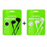 product_image_name-Oraimo-Pack de 2 Écouteurs Filaires - Noir / Blanc-1