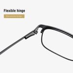 product_image_name-Mode-Lunettes D’ordinateur Bloquant La Lumière Bleue Montures De Lunettes Métalliques - Noir Mat-4