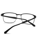 product_image_name-Mode-Lunettes D’ordinateur Bloquant La Lumière Bleue Montures De Lunettes Métalliques - Noir Mat-8