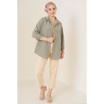 Bigdart Chemise Basique Oversize Modeste 103901 - Vert Kaki - image 2