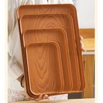 product_image_name-Generic-Ensemble de 4 - plateaux à grain de bois, assiettes à fruits, assiettes de dîner - Grain de bois foncé-5