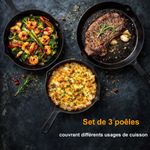 product_image_name-KITCHA-Poêles en Fonte – Lot de 3 (16/20/26 cm), Résistantes, Idéales pour Friture, Sautés et Cuisson Quotidienne-2