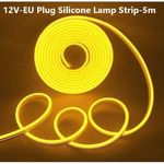 product_image_name-Generic-Ruban Néon LED Flexible 5 Mètres - Éclairage Homogène 12V avec Prise EU - Silicone Haute Qualité, Étanche IP65 - Pour Décoration Intérieure, Enseignes, Salons et Maquis-1
