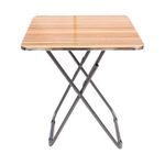 Table Pliante En Acier Et Bois 60X60 Cm