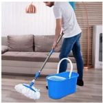 product_image_name-Generic-Chic Seau De Serpillère Et Pince à Essorer Balai Serpillère Avec Seau D'essuie-glace Gaufrée-1