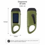 Generic Lampe torche multifonction d'urgence à énergie solaire et à manivelle - image 5