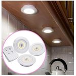 Generic Lampe LED avec télécommande, Ensemble de 3 spots LED ronds conçus pour un éclairage sans fil facile à utiliser - image 2
