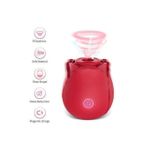 Generic Masseur rechargeable en forme de rose - 10 modes - Rose - image 5