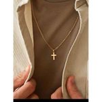 Lot de 02 Chaîne Motif Croix De Jésus Or Plaqué
