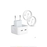 Generic Véritable Adaptateur Secteur Rapide USB-C Chargeur Prise/câble PD Compatible Pour IPhone noir et blanc - image 2