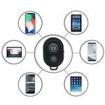 Generic Télécommande Bluetooth Contrôleur Sans Fil Téléphone Portable Selfie- couleur noir - image 2