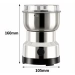 Generic Moulin Électrique Grains et Épices en Inox 160mm - Broyeur à Lames Compact pour Café, Céréales et Condiments - 1 Pièce
