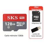 Generic Carte Mémoire MicroSD SKS PRO 128 Gb – Haute Vitesse